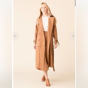 Sea New York Stella Casual Trench Coat Caramel Small